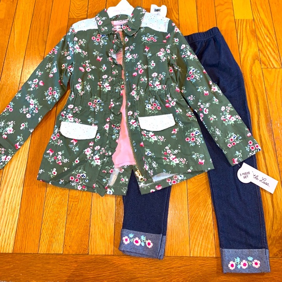 Little Lass 3-Piece Outfit jacket top pants 6X.